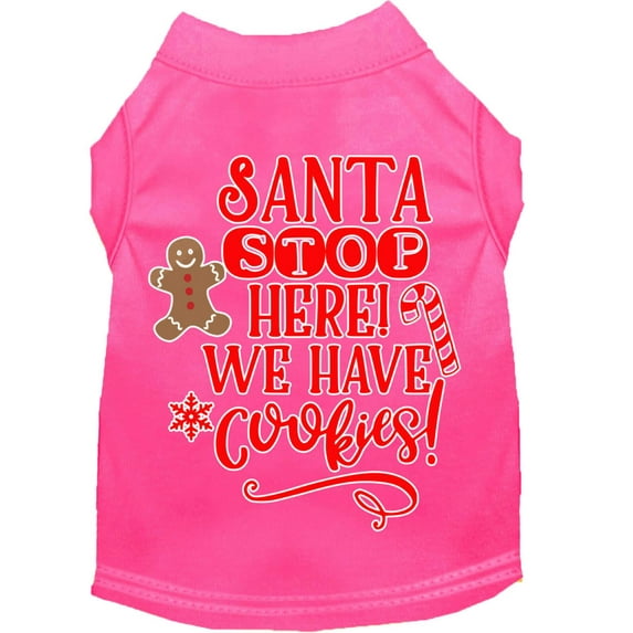 Christmas Pet Dog Cat Shirt Screen Printed, "Santa, We Have Cookies"