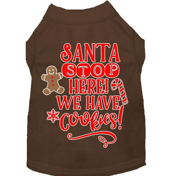 Christmas Pet Dog Cat Shirt Screen Printed, "Santa, We Have Cookies"