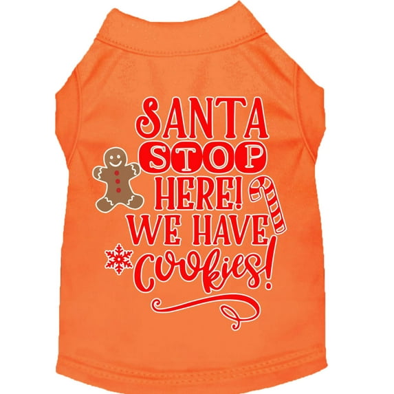Christmas Pet Dog Cat Shirt Screen Printed, "Santa, We Have Cookies"