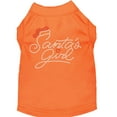 thumbnail image 1 of Mirage Pet Santa's Girl Rhinestone Dog Shirt Orange Lg, 1 of 11