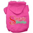 thumbnail image 1 of Mirage Pet  Santas Favorite Screen Print Pet Hoodie, Bright Pink - Large, 1 of 1