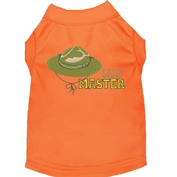 Mirage Pet Scout Master Embroidered Dog Shirt, Orange - 2XL