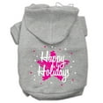thumbnail image 1 of Christmas Pet Dog  Cat Hoodie Screen Printed, "Scribble Happy Holidays", 1 of 11