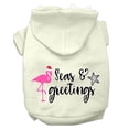 thumbnail image 1 of Seas And Greetings Screen Print Dog Hoodie Cream Xs, 1 of 11