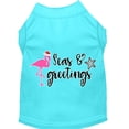 thumbnail image 1 of Christmas Pet Dog  Cat Shirt Screen Printed, "Seas and Greetings", 1 of 11