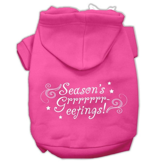 Christmas Pet Dog Cat Hoodie Screen Printed, "Season's Greetings"