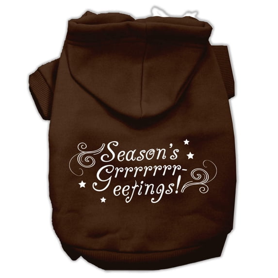 Christmas Pet Dog Cat Hoodie Screen Printed, "Season's Greetings"