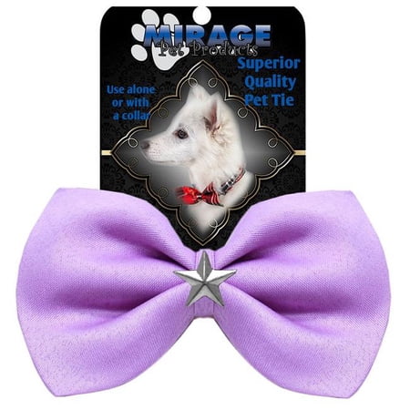 Mirage Pet Silver Star Widget Pet Bowtie, Lavender