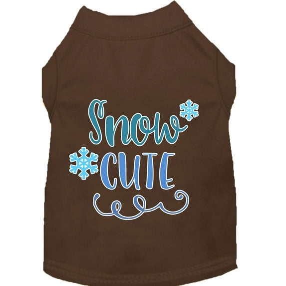 Christmas Pet Dog Cat Shirt Screen Printed, "Snow Cute"