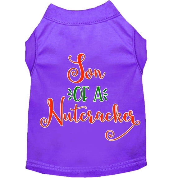 Mirage Pet Son of a Nutcracker Screen Print Dog Shirt Purple XXL