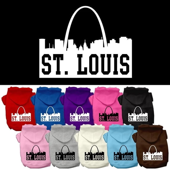 Mirage Pet St Louis Skyline Screen Print Pet Hoodies Purple Size XXL