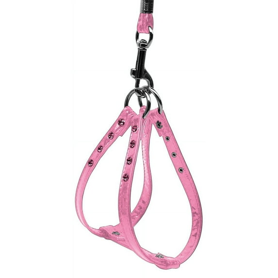 Dog, Puppy Pet Step-In Harness, Glossy Patent Jewel