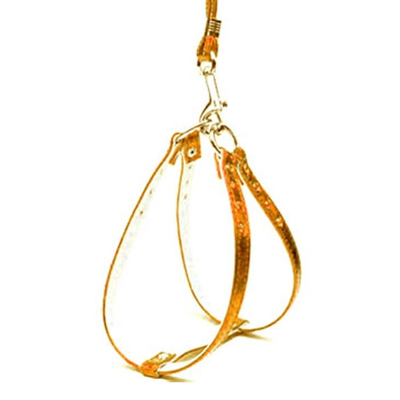 Mirage Pet Synthetic Rhinestone Step-in Dog Harness, Orange, XS/S (10" to 13" Chest Size)