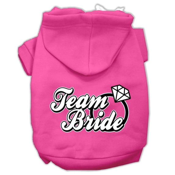 Pet Dog Cat Hoodie Screen Printed, "Team Bride"