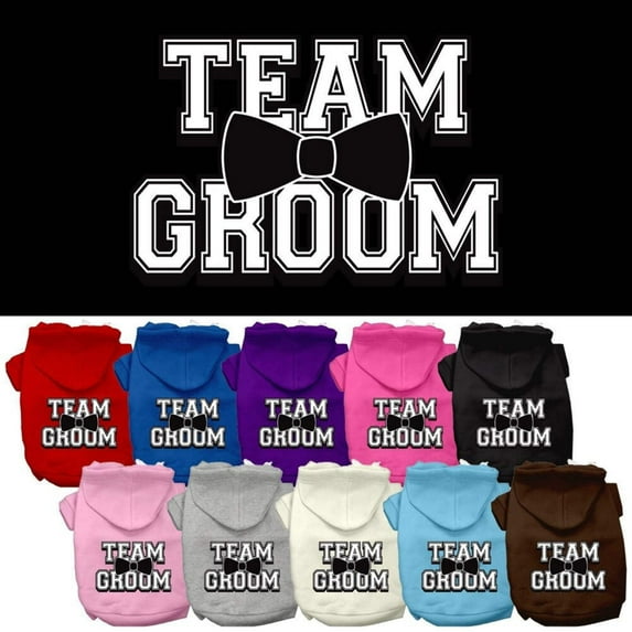 Pet Dog Cat Hoodie Screen Printed, "Team Groom"