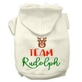 thumbnail image 1 of Christmas Pet Dog  Cat Hoodie Screen Printed, "Team Rudolph", 1 of 10