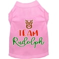 thumbnail image 1 of Christmas Pet Dog  Cat Shirt Screen Printed, "Team Rudolph", 1 of 11