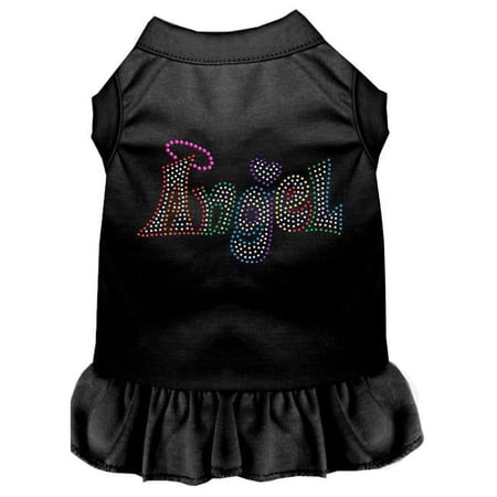 Mirage Pet Technicolor Angel Rhinestone Pet Dress, Black - Small