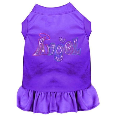 Mirage Pet Technicolor Angel Rhinestone Pet Dress, Purple - 3XL