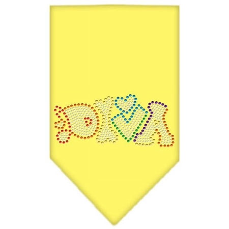 Mirage Pet Technicolor Diva Rhinestone Pet Bandana, Yellow - Small