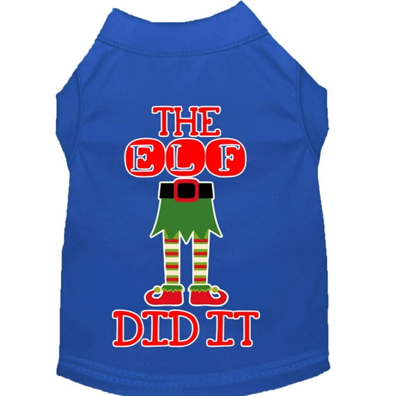 Christmas Pet Dog Cat Shirt Screen Printed, "The Elf Did It"