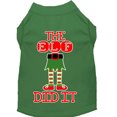 thumbnail image 1 of Christmas Pet Dog  Cat Shirt Screen Printed, "The Elf Did It", 1 of 11