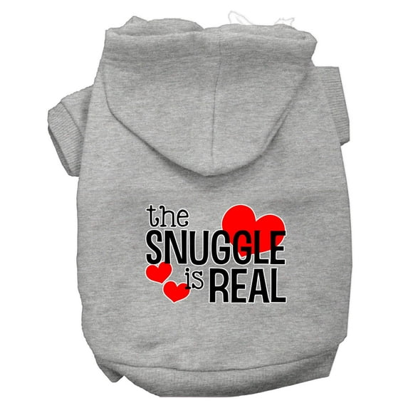 Pet, Dog Cat Hoodie Screen Printed, "The Snuggle Is Real"