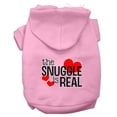 thumbnail image 1 of Mirage Pet The Snuggle is Real Screen Print Dog Hoodie Light Pink S, 1 of 2