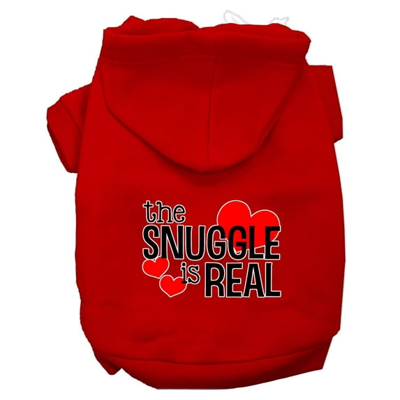 Pet, Dog Cat Hoodie Screen Printed, "The Snuggle Is Real"