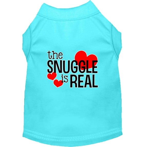 Pet Dog Cat Shirt Screen Printed, "The Snuggle Is Real"