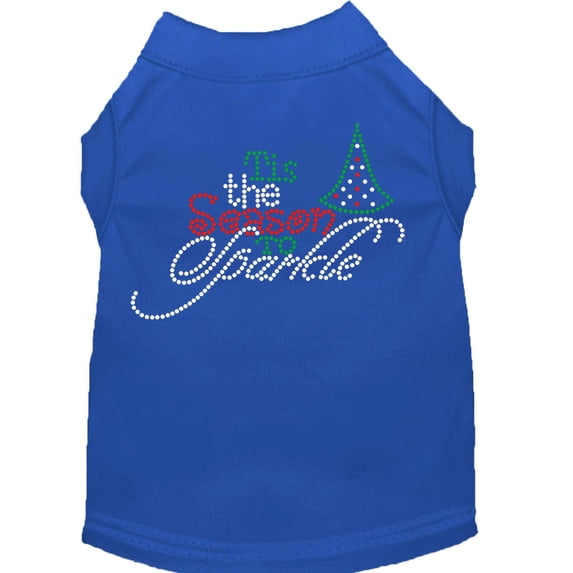 Christmas Pet Dog Cat Shirt Rhinestone, "Tis the Season to Sparkle"