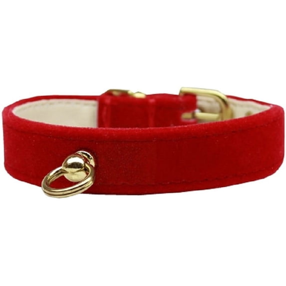 Mirage Pet Velvet #70 Dog Collar Red Size 16