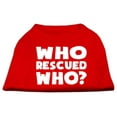 thumbnail image 1 of Mirage Pet Who Rescued Who Screen Print Shirt Red Lg, 1 of 10