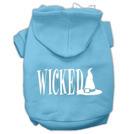 Mirage Pet Wicked Screen Print Pet Hoodies, Baby Blue - Medium