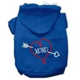 thumbnail image 1 of Mirage Pet  XOXO Screen Print Pet Hoodie - Blue, 2XL, 1 of 1