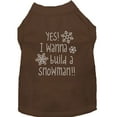 thumbnail image 1 of Mirage Pet 52-104 BRXXXL Yes I Want to Build A Snowman Rhinestone Dog Shirt, Brown - 3XL 20, 1 of 10