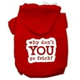 thumbnail image 1 of Mirage Pet  You Go Fetch Screen Print Pet Hoodie - Red, Extra Large, 1 of 1