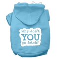 thumbnail image 1 of Mirage Pet  You Go Fetch Screen Print Pet Hoodies, Baby Blue - Medium, 1 of 1