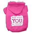 thumbnail image 1 of Mirage Pet  You Go Fetch Screen Print Pet Hoodies, Bright Pink - Extra Small, 1 of 1