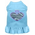 thumbnail image 1 of Mirage Pet  Zebra Heart Rhinestone Dog Dress, Baby Blue - Extra Small, 1 of 1