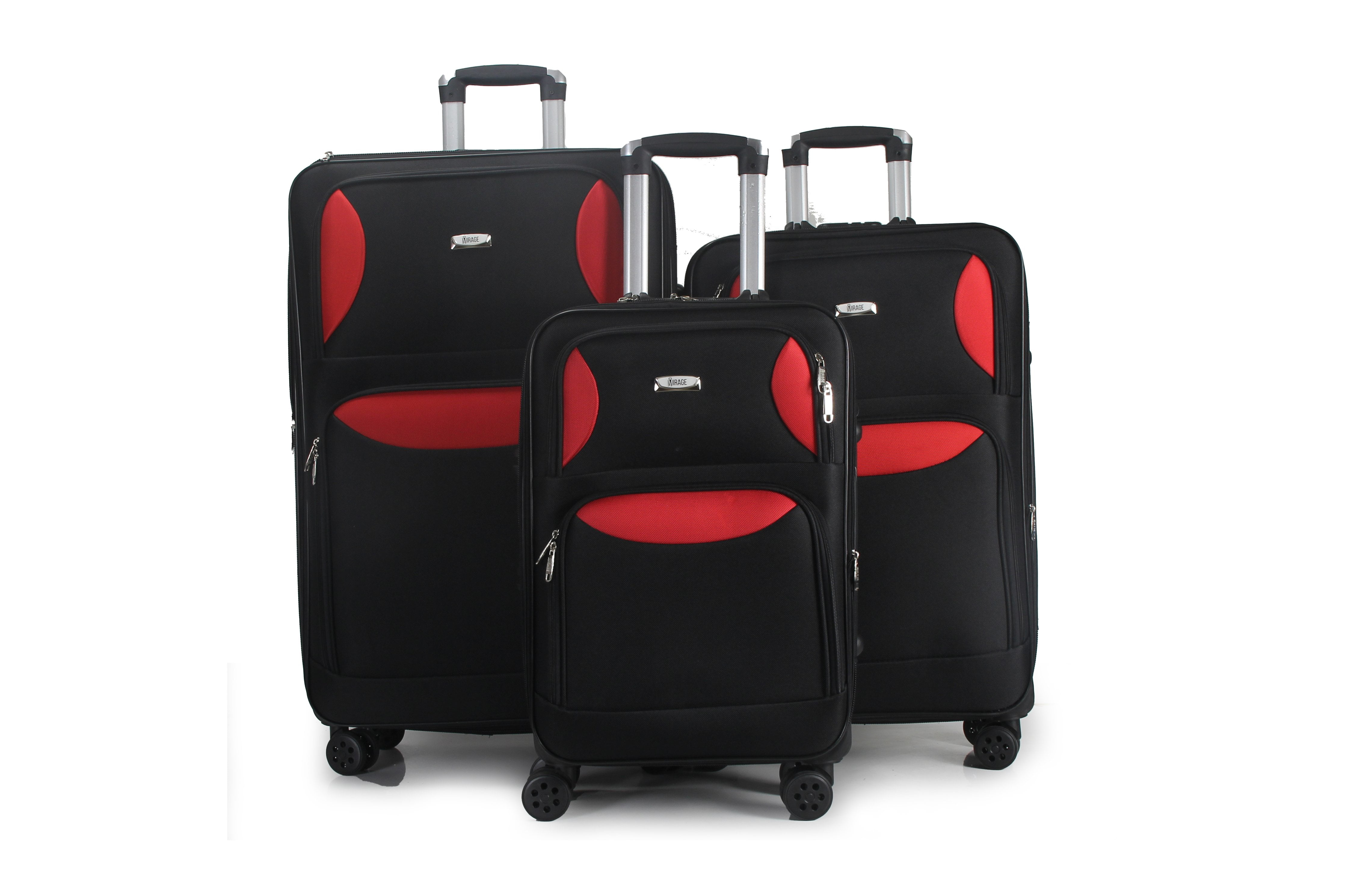 Zoe Soft Shell Lightweight Expandable 360 Dual Spinning Wheels Combo Lock  28, 24, 20 3 Piece Luggage Set