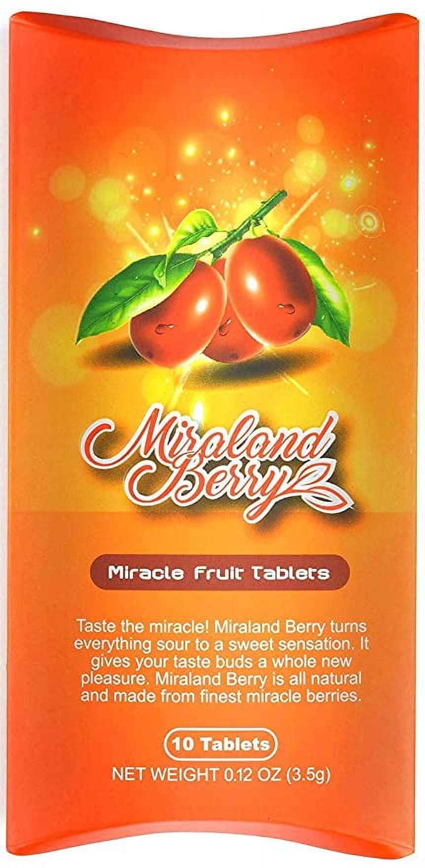 MiralandBerry Miracle Fruit Tablets, Miracle Berry Tablets, 10 Count