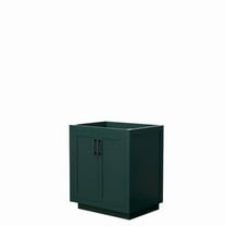 Miranda 30 in. Single Bathroom Vanity in Green, No Countertop, No Sink - Matte Black Trim
