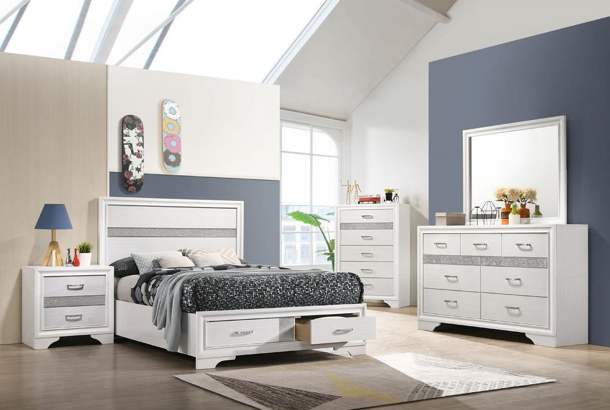 Miranda 5-piece Full Storage Bedroom Set White - Walmart.com