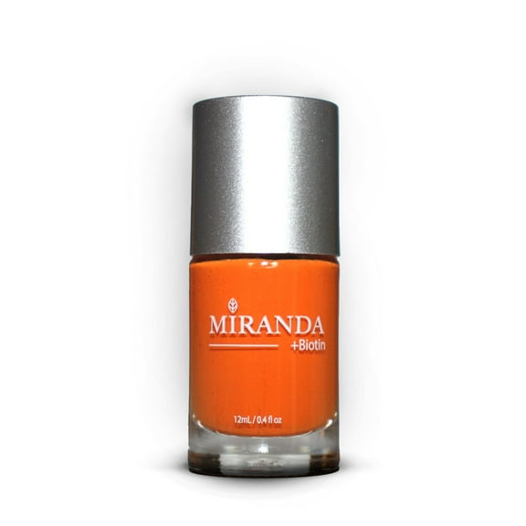 Miranda Beauty: Superfood-Infused Vegan Nail Polish for Healthy, Beautiful Nails, 21-free, Biotin-infused, Cruelty Free - POPPY - 0.40 fl oz