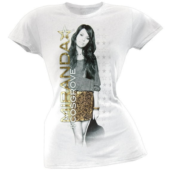Miranda Cosgrove Women's Juniors Stars Short Sleeve T Shirt