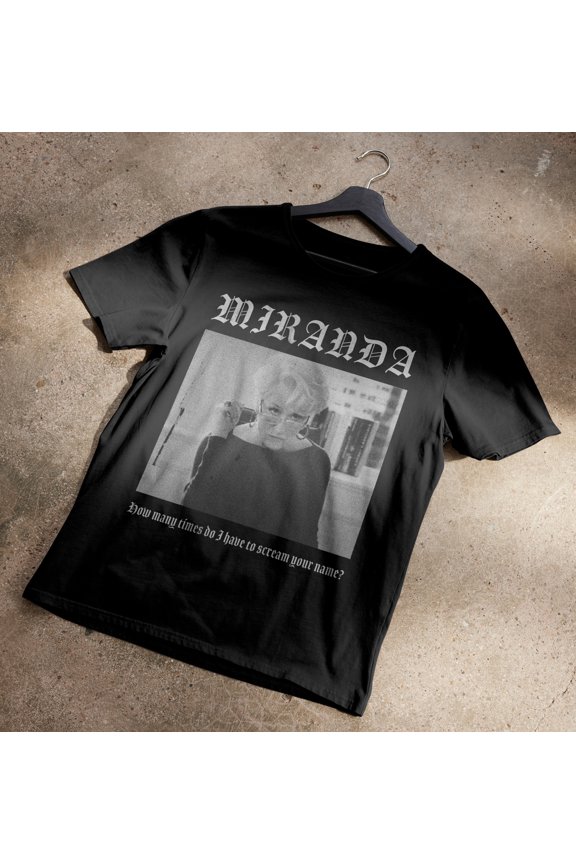 Miranda Gothic Metal Style Shirt, Dark Fashion Graphic Tee, Retro Parody Top