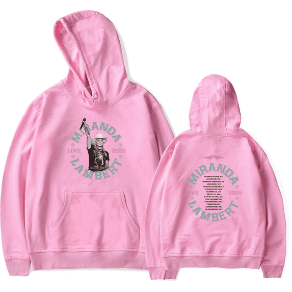 Miranda Lambert Merch Tour Live 2025 Hoodie Long Sleeve Merch Unisex Pullover Sweatshirt For Fan