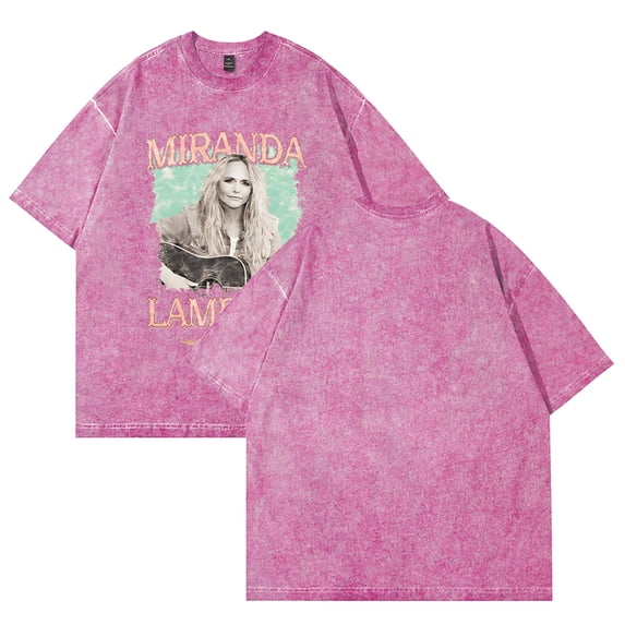 Miranda Lambert Merch Vintage Wash Tee Cosplay Women Men Fashion Short Sleeve Cotton T-Shirts