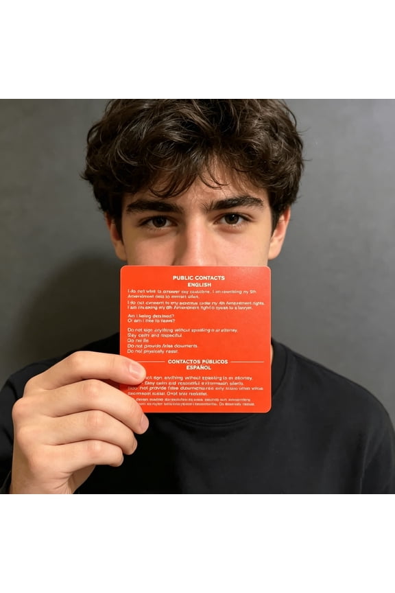Miranda Rights Reference Card Legal Pocket Guide, Waterproof Durable Law Enforcement Cheat Sheet with Clear Readable Print and Portable Design, for Police Officers Security Staff Training Field Use